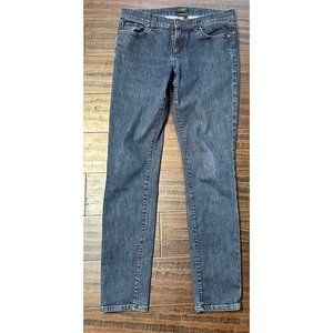 Ann Taylor Modern Fit Jeans Womens Size 4 Dark Blue Skinny Ankle Mid Rise